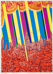 "Madrid" Original Print by Japanese Artist Risaburo Kimura