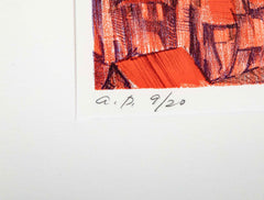"Madrid" Original Print by Japanese Artist Risaburo Kimura
