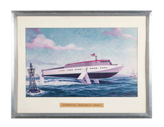 Print of Hydrofoil Prototype Project by Electric Boat, Groton, CT for the US Navy