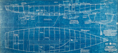 1929 Original Blueprint for International Star Class Racing One Design Sail Boat
