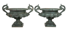 Pair of Large Late 19th Century Cast Iron Planters