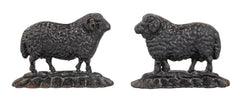 Near Pair of 19th Century English Cast Iron Sheep Form Door Stops