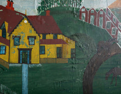 Mid 19th Century Berks County, PA Farm Scene Watercolor