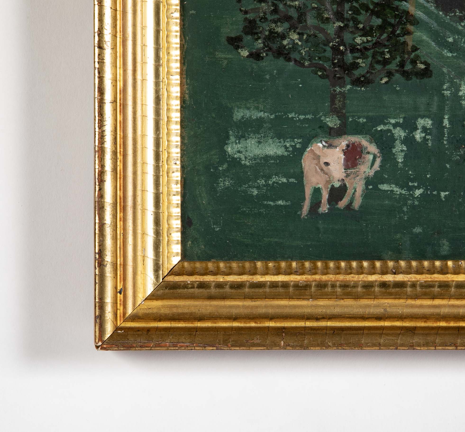 Mid 19th Century Berks County, PA Farm Scene Watercolor