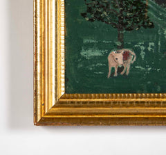 Mid 19th Century Berks County, PA Farm Scene Watercolor