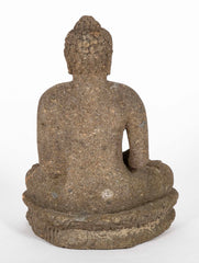 Green River Stone Sculpture of a Seated Buddha from Bali
