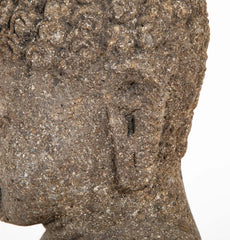 Green River Stone Sculpture of a Seated Buddha from Bali