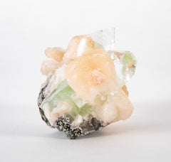 Apophyllite Green with Stilbite Crystal