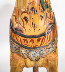 American Carved & Polychrome Wood Carousel Horse-“Roy” County Fair Style Circa 1890-1915 mounted on display stand.