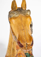 American Carved & Polychrome Wood Carousel Horse-“Roy” County Fair Style Circa 1890-1915 mounted on display stand.