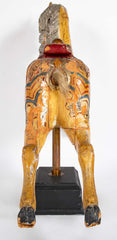American Carved & Polychrome Wood Carousel Horse-“Roy” County Fair Style Circa 1890-1915 mounted on display stand.