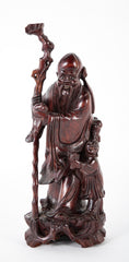 Chinese Wood Carving of Prosperity and Long Life