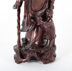 Chinese Wood Carving of Prosperity and Long Life