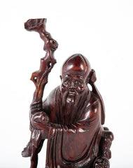 Chinese Wood Carving of Prosperity and Long Life