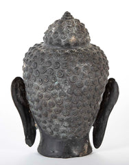 Copper Buddha Head with Green/Blue Patina
