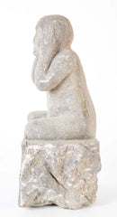 Set of Three Hand Carved Stone Monkeys
