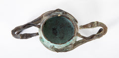 A Chinese Bronze Brush Pot in the Form of a Dragon