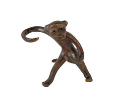 A Bronze of a Monkey Retaining Original Red Paint