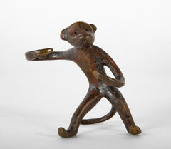 A Bronze of a Monkey Retaining Original Red Paint