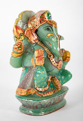 Hand Carved Jade Sculpture of the Hindu Healing God Ganesha