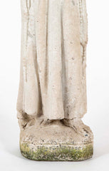 Age Worn Cement Statue of Saint Francis of Assisi