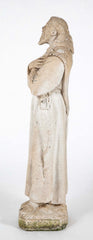Age Worn Cement Statue of Saint Francis of Assisi