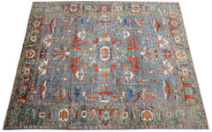 Herati or Serapi Style Afghan Rug likely from Northwest Afghanistan Weaving Tradition