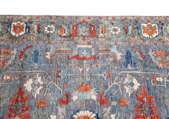 Herati or Serapi Style Afghan Rug likely from Northwest Afghanistan Weaving Tradition