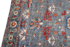 Herati or Serapi Style Afghan Rug likely from Northwest Afghanistan Weaving Tradition