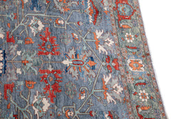 Herati or Serapi Style Afghan Rug likely from Northwest Afghanistan Weaving Tradition