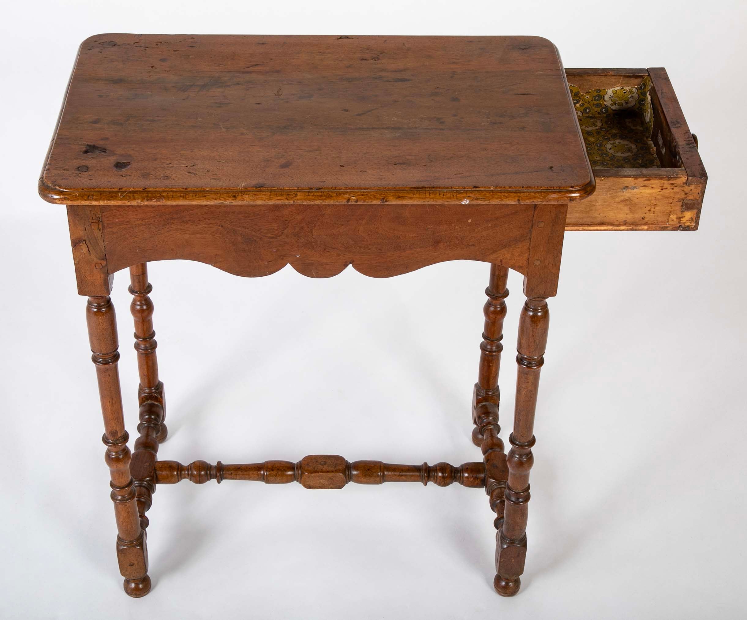 Louis XIII Period Walnut Side Table