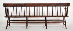 American Windsor Faux Bamboo Spindled 8 Leg Settee