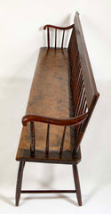 American Windsor Faux Bamboo Spindled 8 Leg Settee