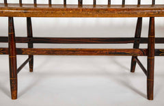 American Windsor Faux Bamboo Spindled 8 Leg Settee