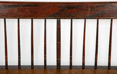 American Windsor Faux Bamboo Spindled 8 Leg Settee