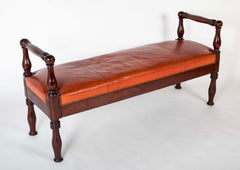 Louis XVI French Banquette with Acanthus Carved Rails