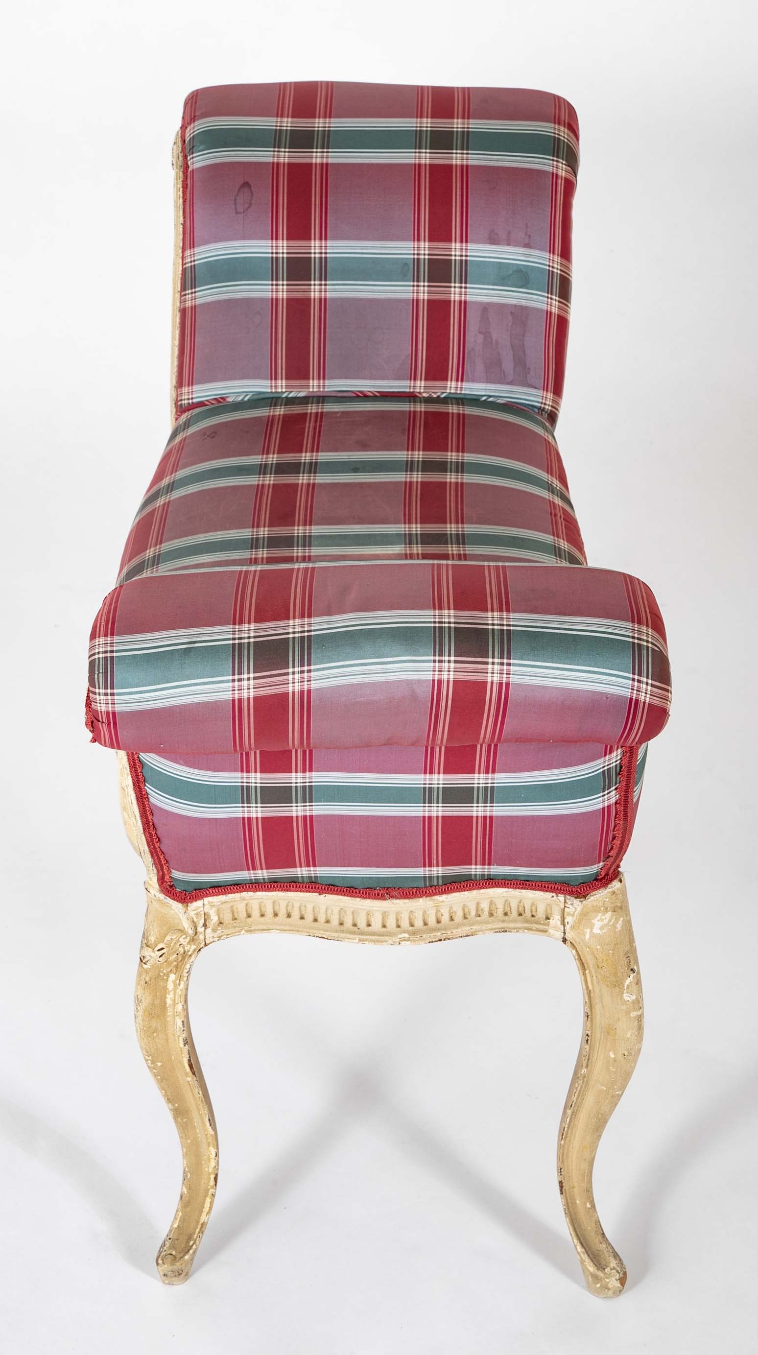 George III (French Hepplewhite) Painted Window Bench