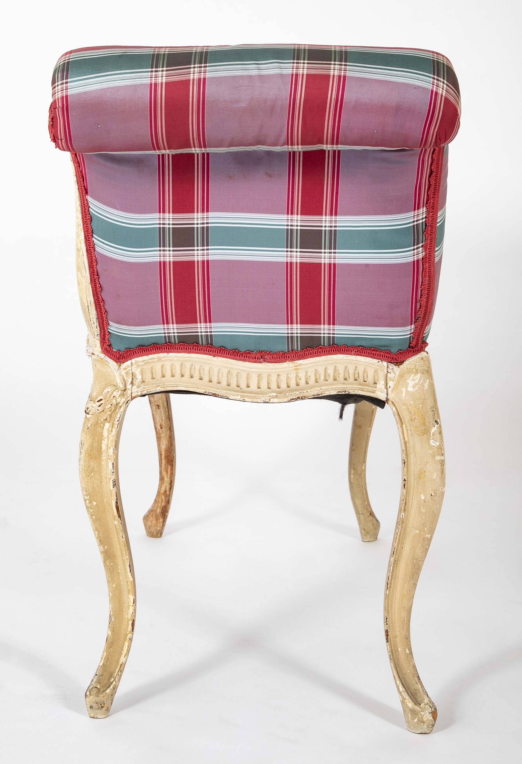 George III (French Hepplewhite) Painted Window Bench