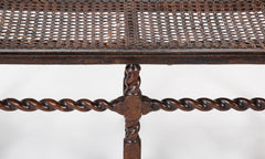 Rare 17th Century English 6 Leg Barley Twist Double Bench