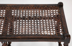 Rare 17th Century English 6 Leg Barley Twist Double Bench