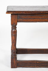 Jacobean Oak "Joint Stool" Bench with Pegged Construction