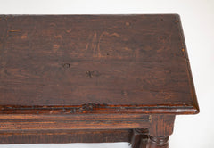 Jacobean Oak "Joint Stool" Bench with Pegged Construction