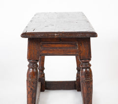 Jacobean Oak "Joint Stool" Bench with Pegged Construction