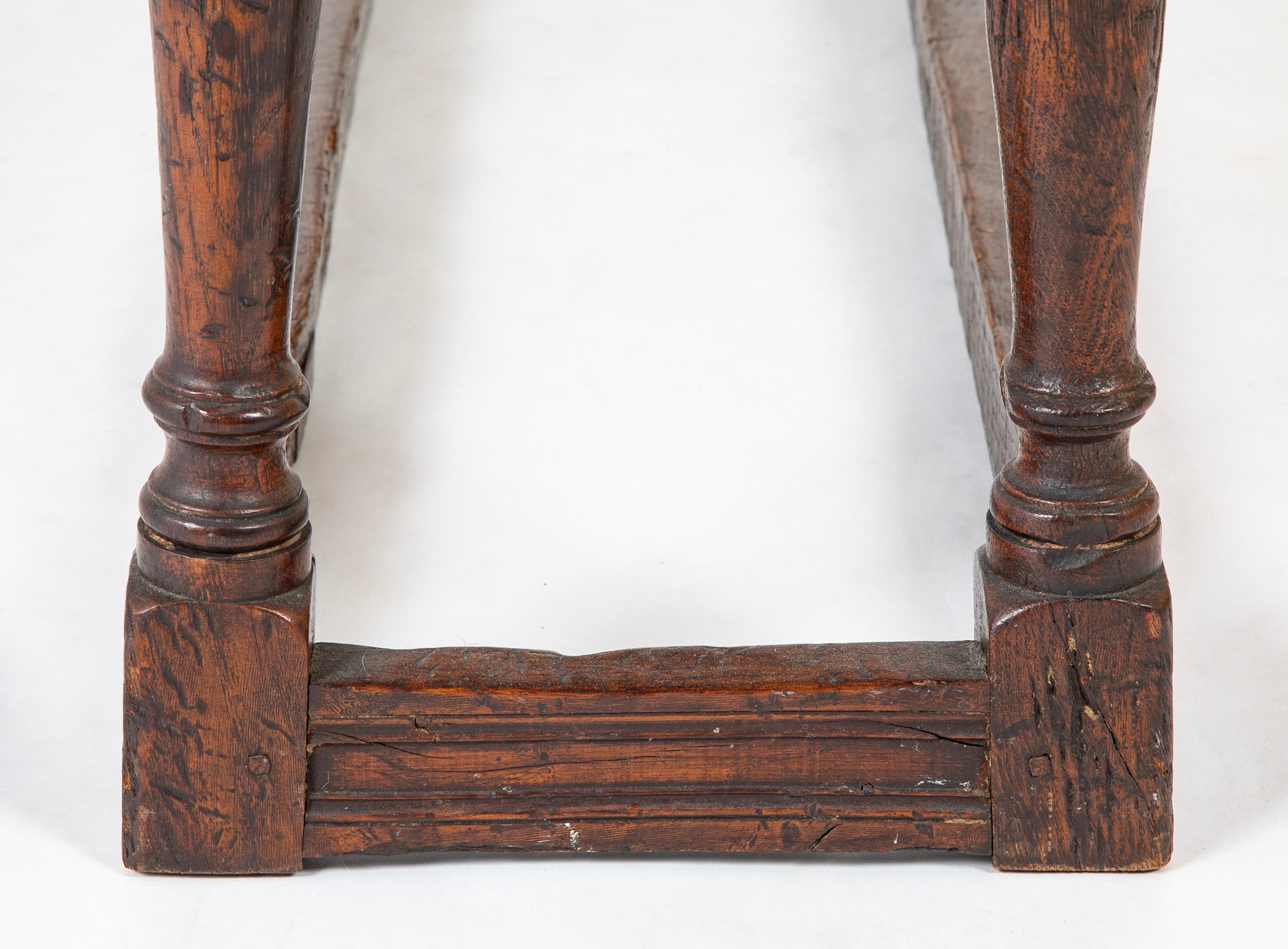 Jacobean Oak "Joint Stool" Bench with Pegged Construction