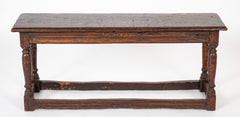 Jacobean Oak "Joint Stool" Bench with Pegged Construction