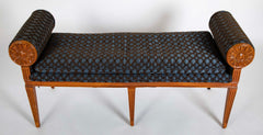Hollywood Regency Satinwood Bench