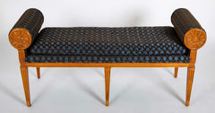 Hollywood Regency Satinwood Bench