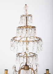 A Rare Pair of Swedish Rock Crystal & Crystal Candelabra