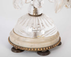 A Rare Pair of Swedish Rock Crystal & Crystal Candelabra