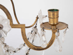 A Rare Pair of Swedish Rock Crystal & Crystal Candelabra